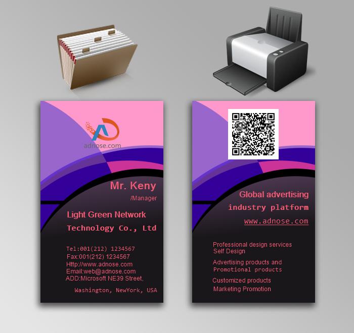 Purple child education business card3