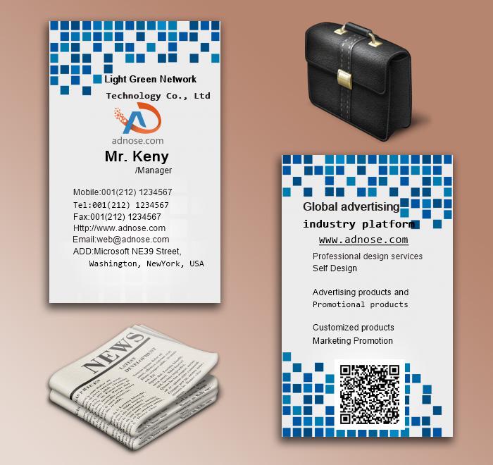 Mosaic blue and white art business card5