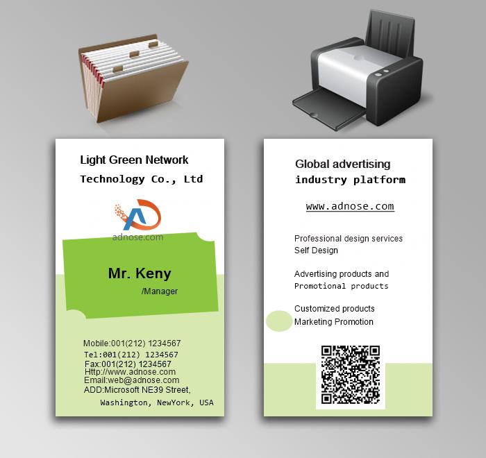Green small fresh business card3