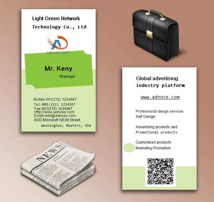 Green small fresh business card5