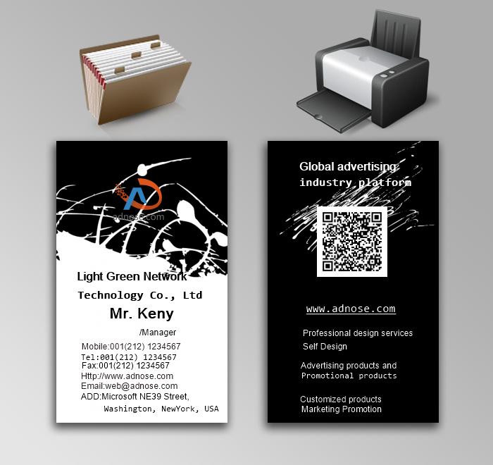 Abstract creative black and white business card3