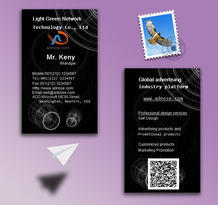 Creative black geometric graphics business card2
