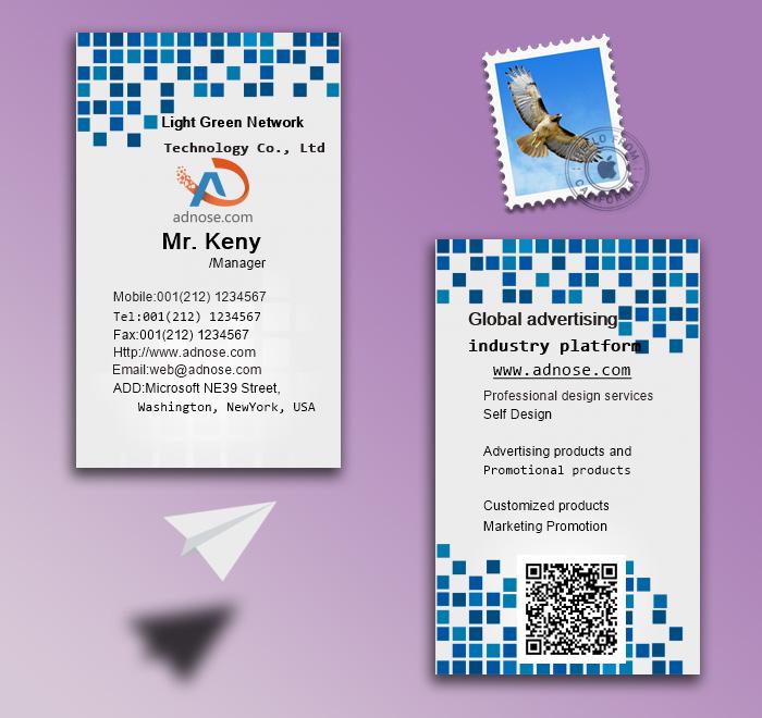 Mosaic blue and white art business card2