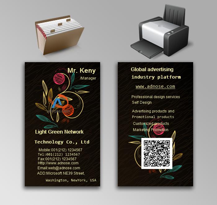 Creative black wallpaper  business card 3