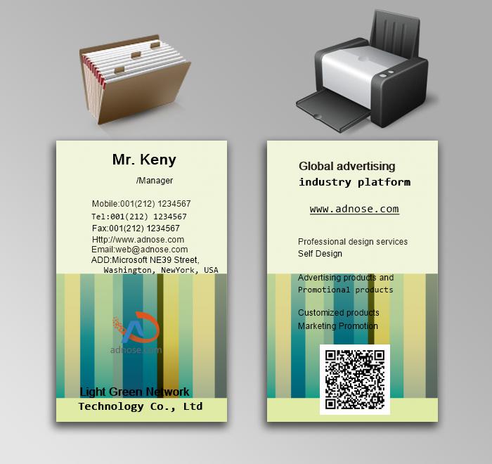 Yellow background blue stripes business card3