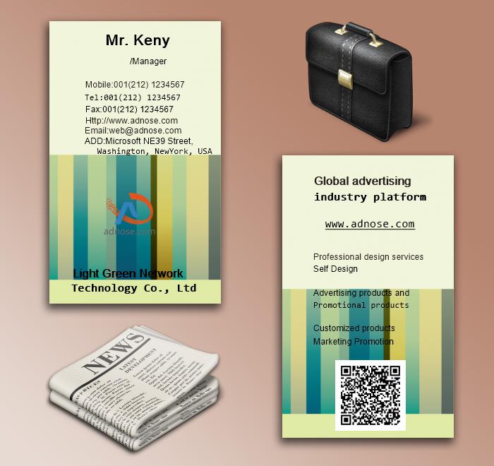 Yellow background blue stripes business card5