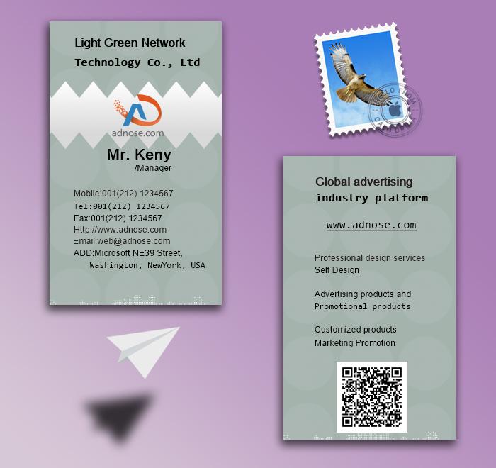 Simple grey network business card 2