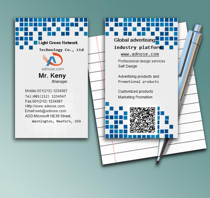 Mosaic blue and white art business card1
