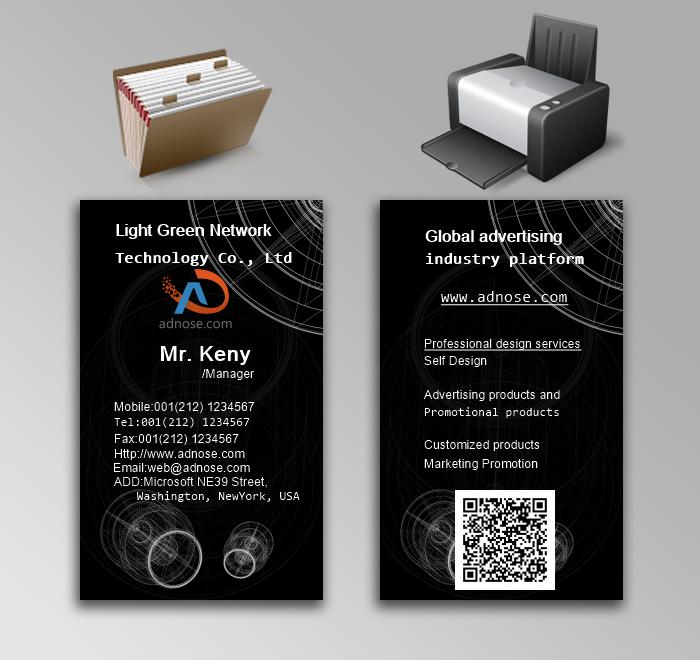Creative black geometric graphics business card3